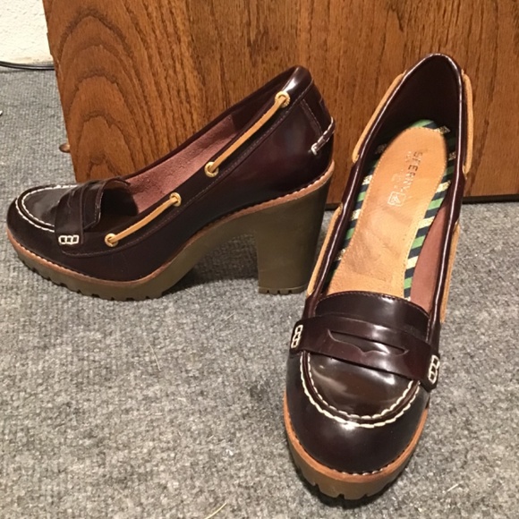 Sperry burgundy platform loafers - Picture 4 of 5